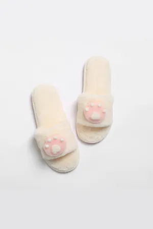 Lykke Home | White Paw Slippers