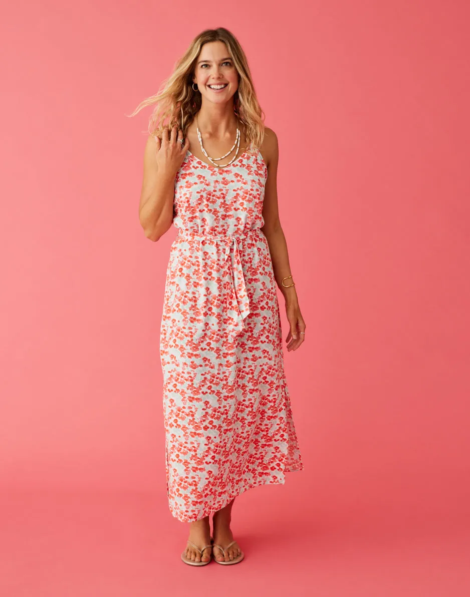 Macy Dress: Grapefruit Bloom