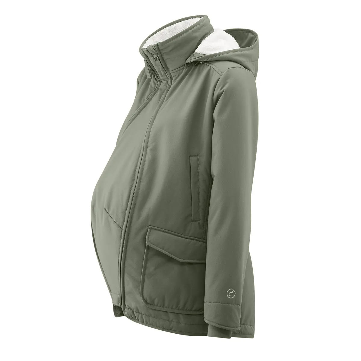 Mamalila Cosy Allrounder Softshell Maternity and Babywearing Jacket - Agave