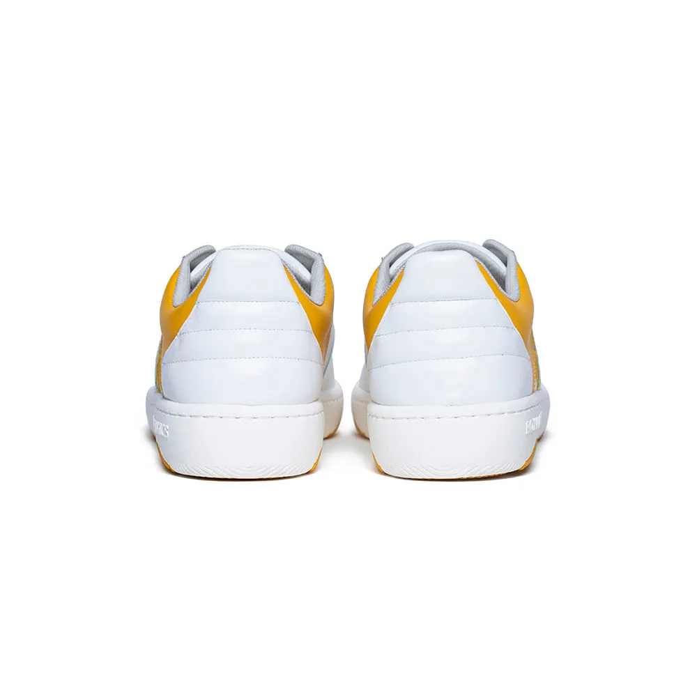 Men's Icon Archer Yellow White Leather Sneakers 06394-003