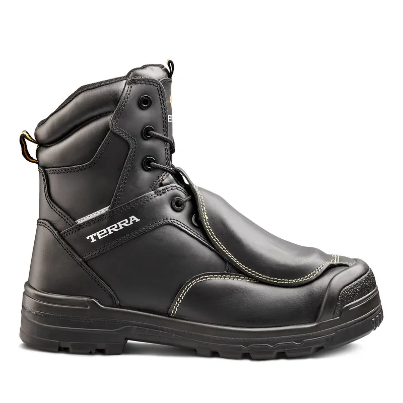 Men's Terra Black Barricade 8" Work Boot with External Met Guard K305BK