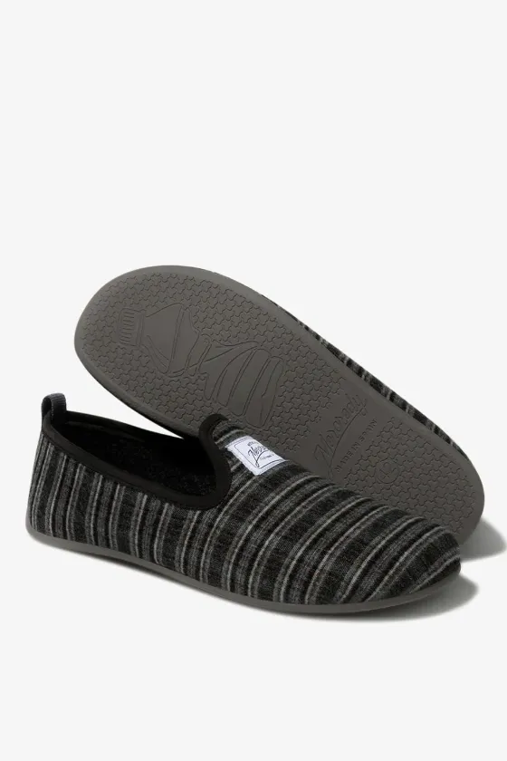 Mercredy Mens Grey Gran Checker Slippers