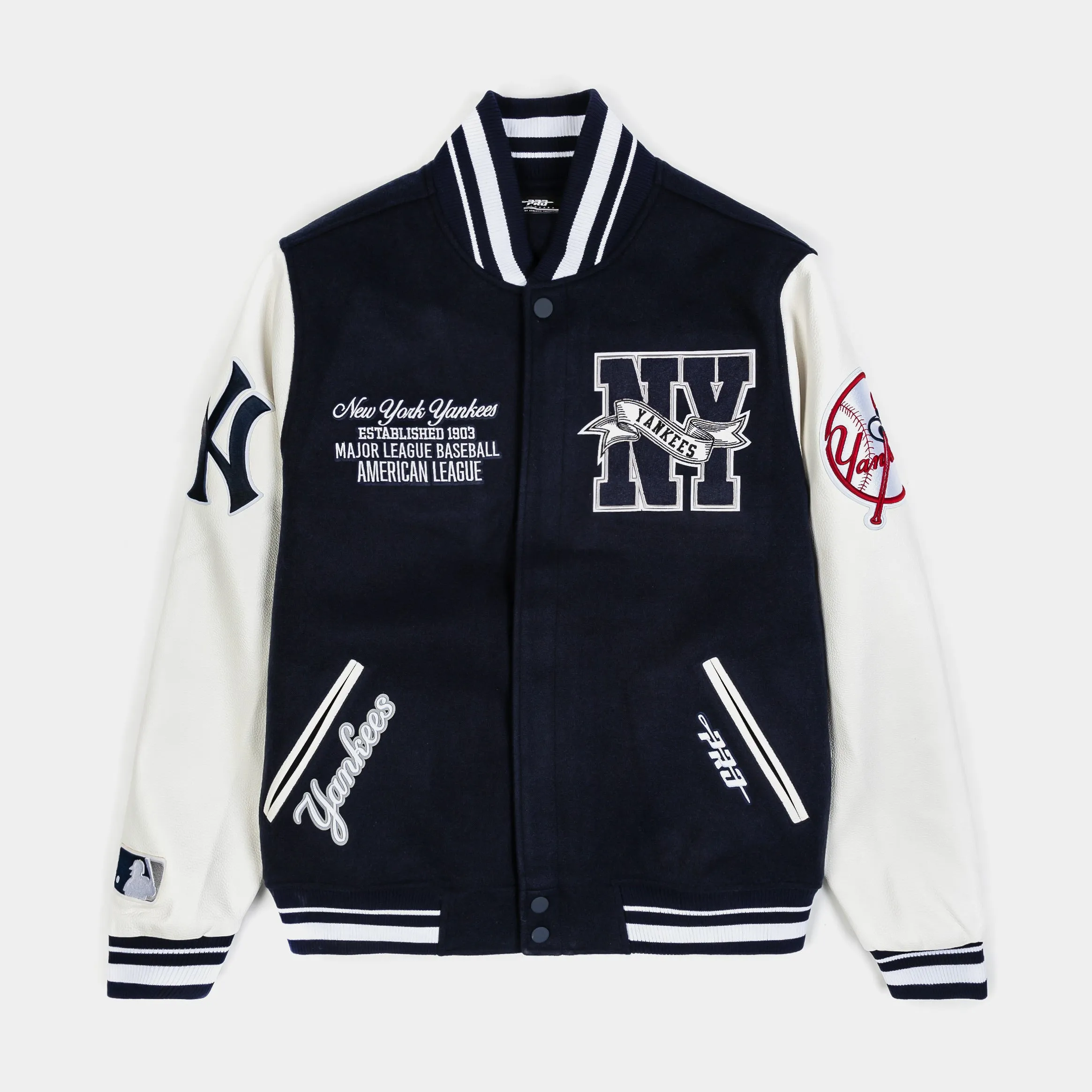 New York Yankees 1903 Varsity Mens Jacket (Navy/White)