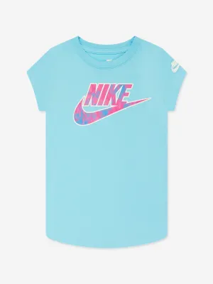 Nike Girls Printed Club T-Shirt in Blue