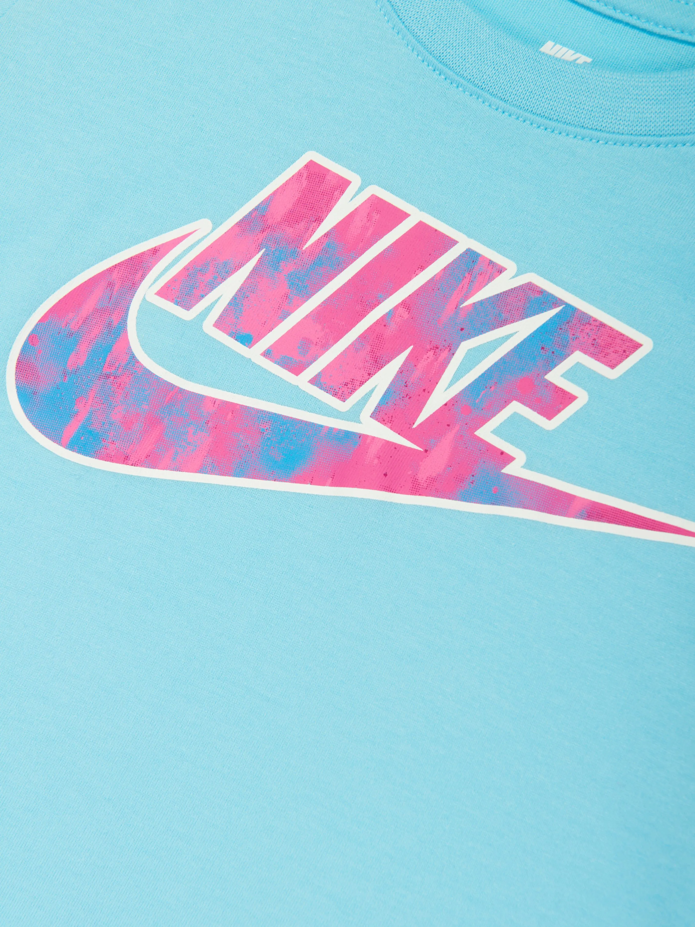 Nike Girls Printed Club T-Shirt in Blue