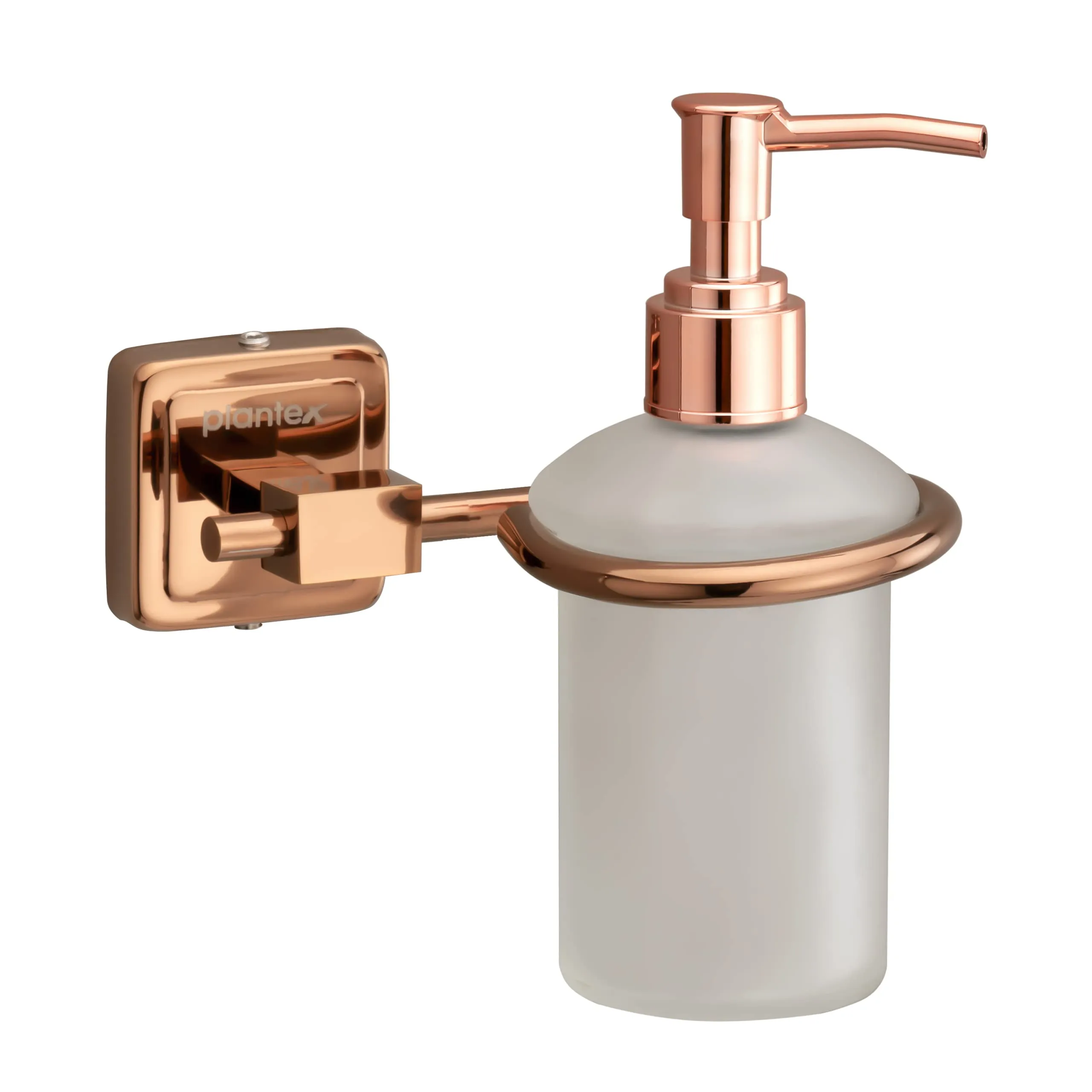 Plantex 304 Grade Stainless Steel Liquid 1 Ml Soap Dispenser/Shampoo Dispenser/Handwash Bottle Stand/Bathroom Accessories Pack Of 3, Decan (Rose Gold)