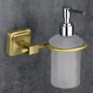 Plantex 304 Grade Stainless Steel Liquid Some Dispenser/Shampoo Dispencer/Handwash Bottle Stand - Decan (Brass Antique)