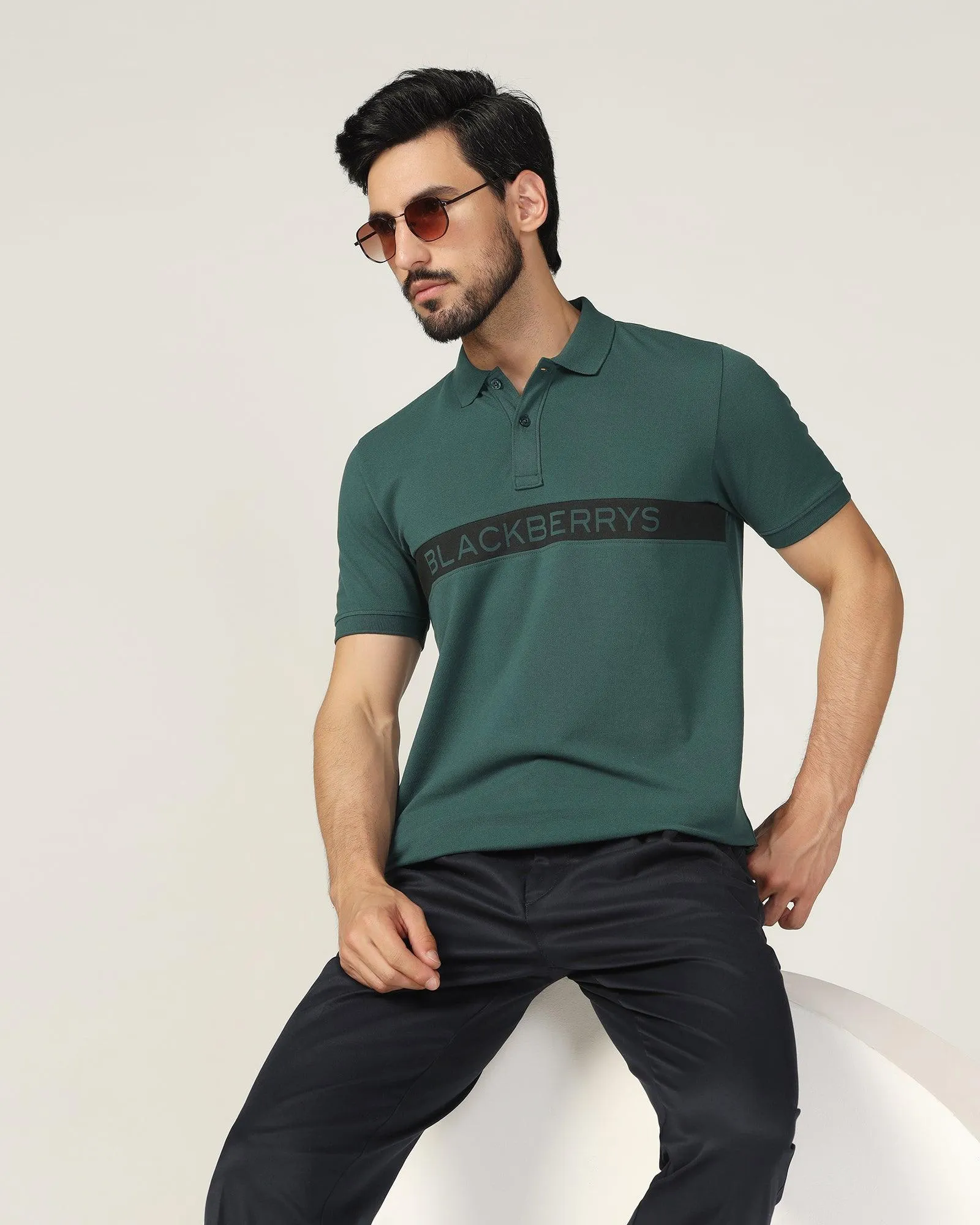 Polo Green Printed T-Shirt - Solo