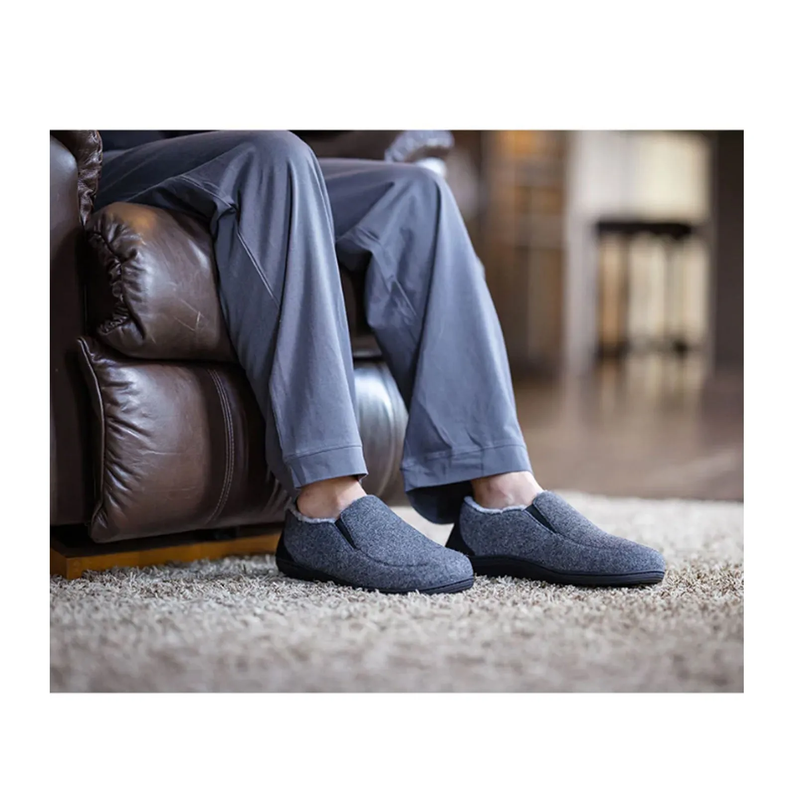 PowerStep Twin Gore Slipper (Men) - Charcoal