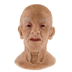 Realistic Facial Overlay 'Mr. Wangler | Bald' for Adult Manikin Training Simulators