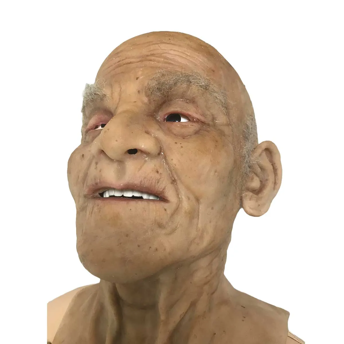 Realistic Facial Overlay 'Mr. Wangler | Bald' for Adult Manikin Training Simulators