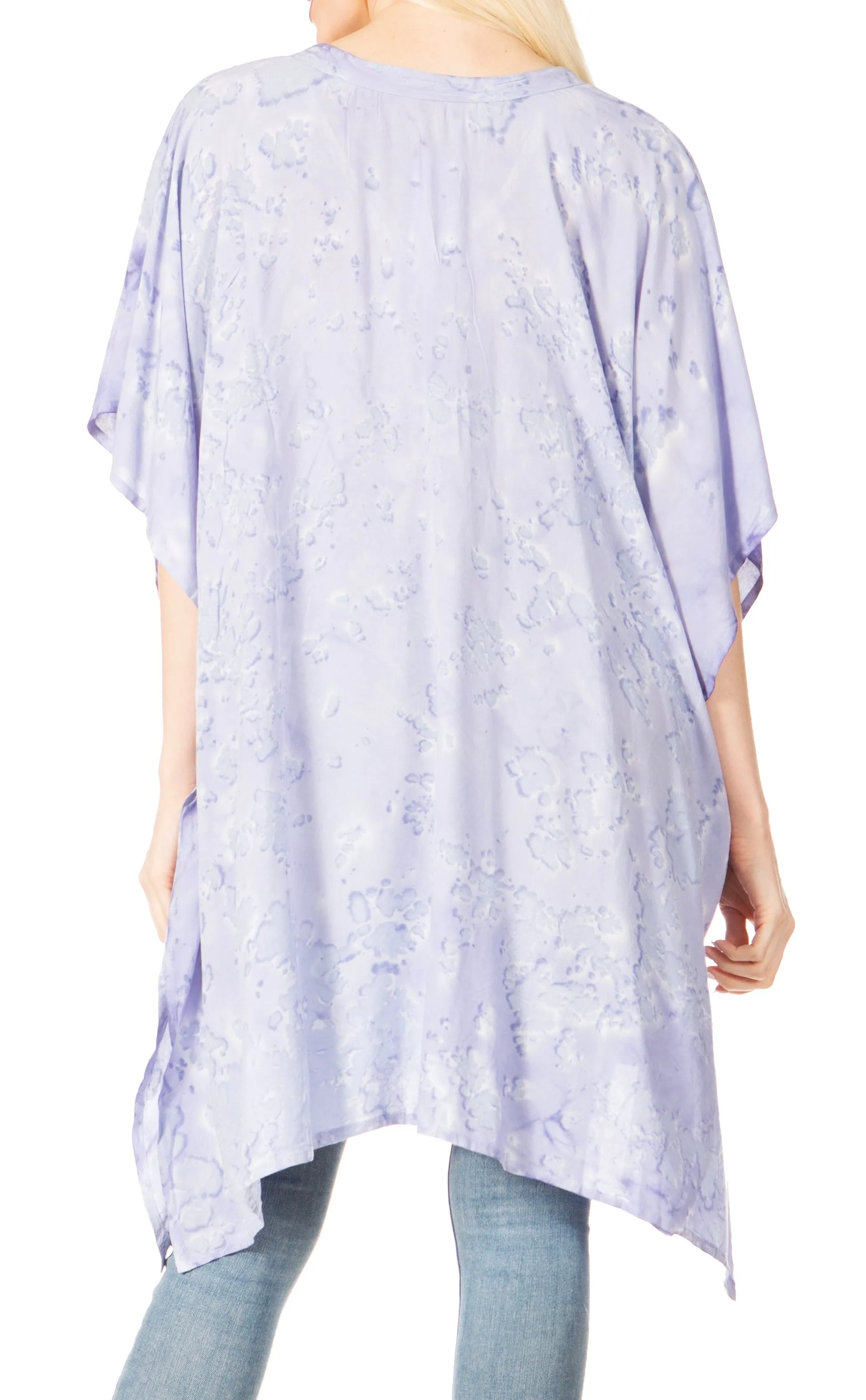 Sakkas Marcy Women's V-neck Caftan Top Tunic Dress - Perfect for Summer Boho Style & Swinging Coverup