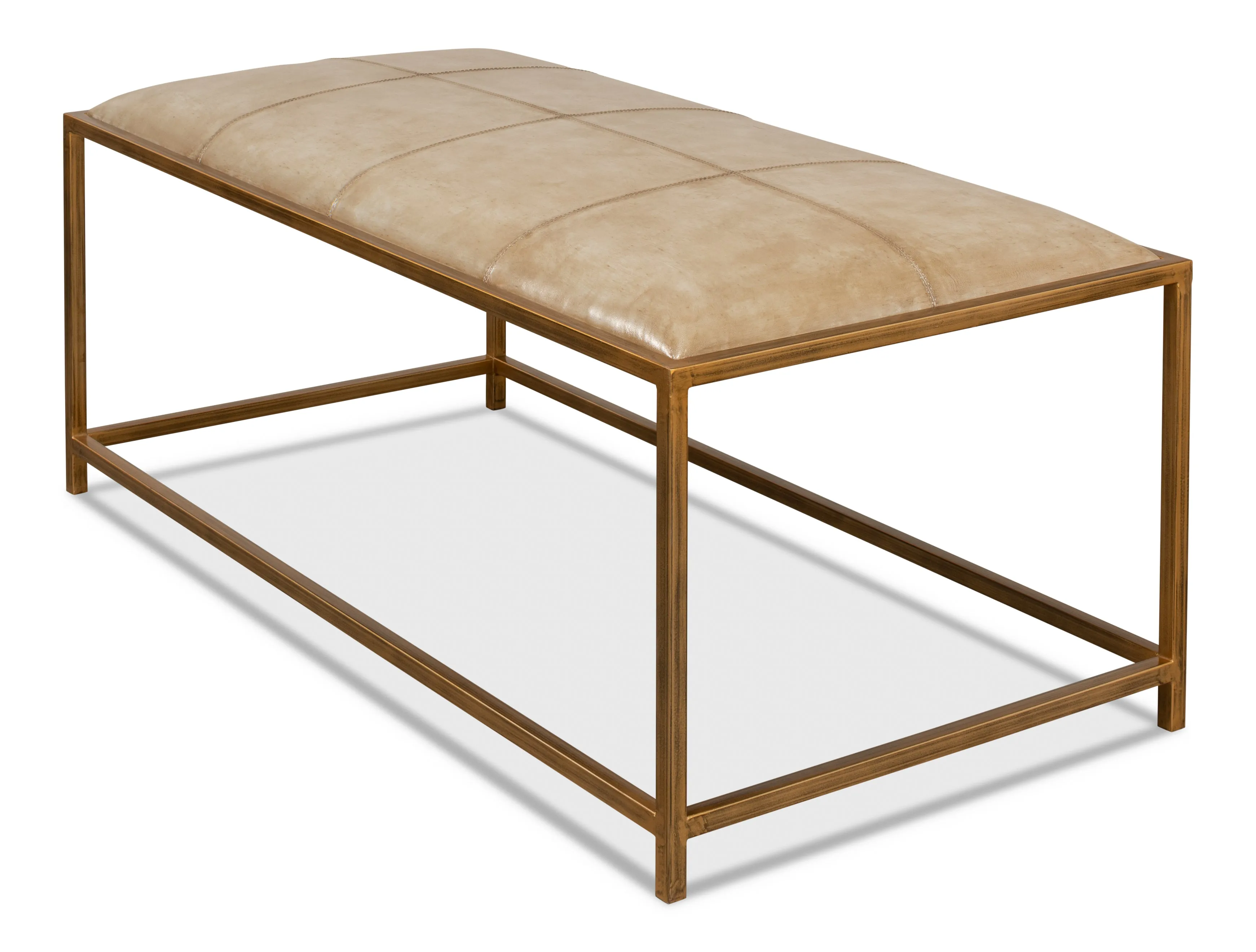 Sarreid - Montvale Coffee Table/Bench - Beige - Contemporary