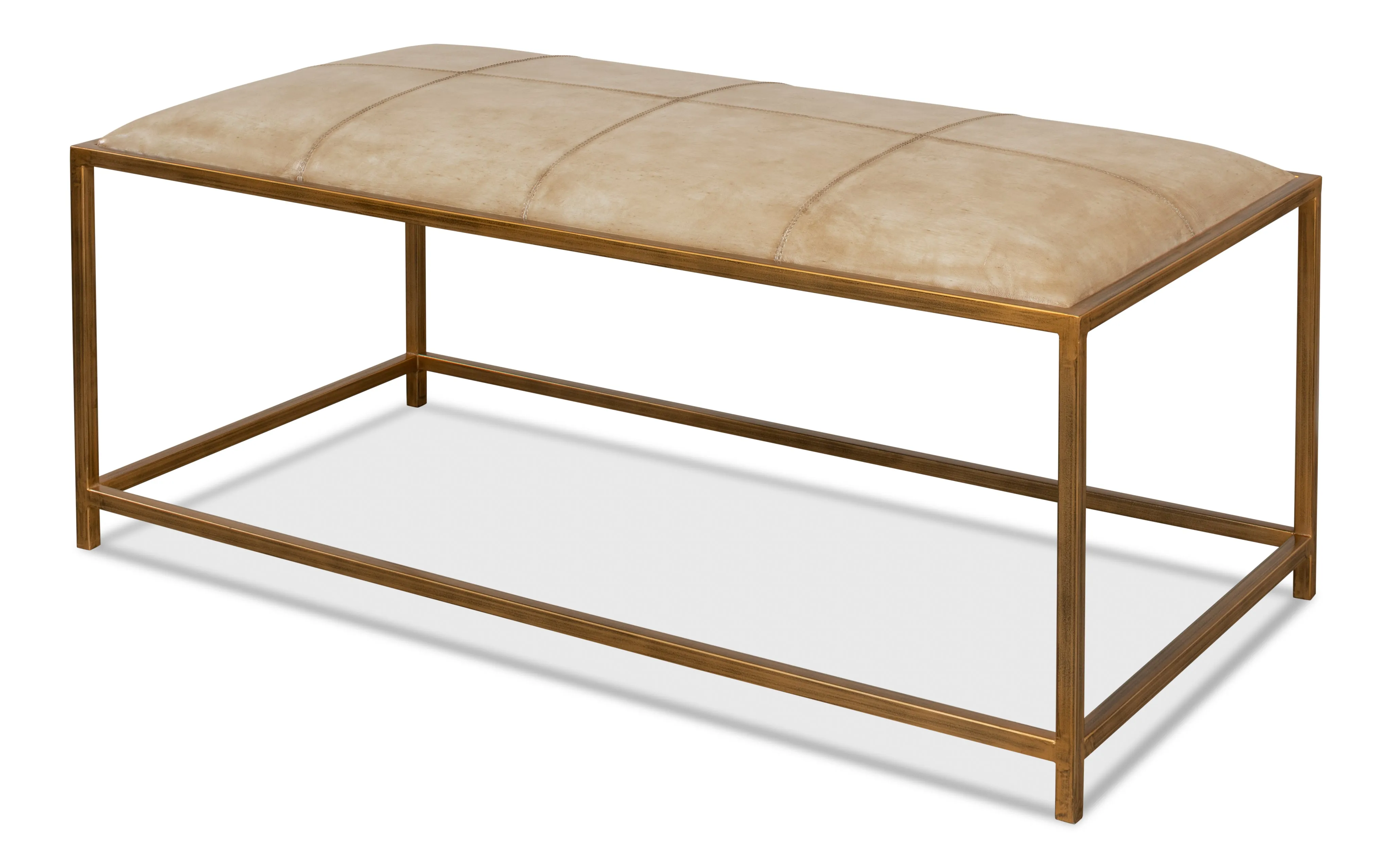 Sarreid - Montvale Coffee Table/Bench - Beige - Contemporary