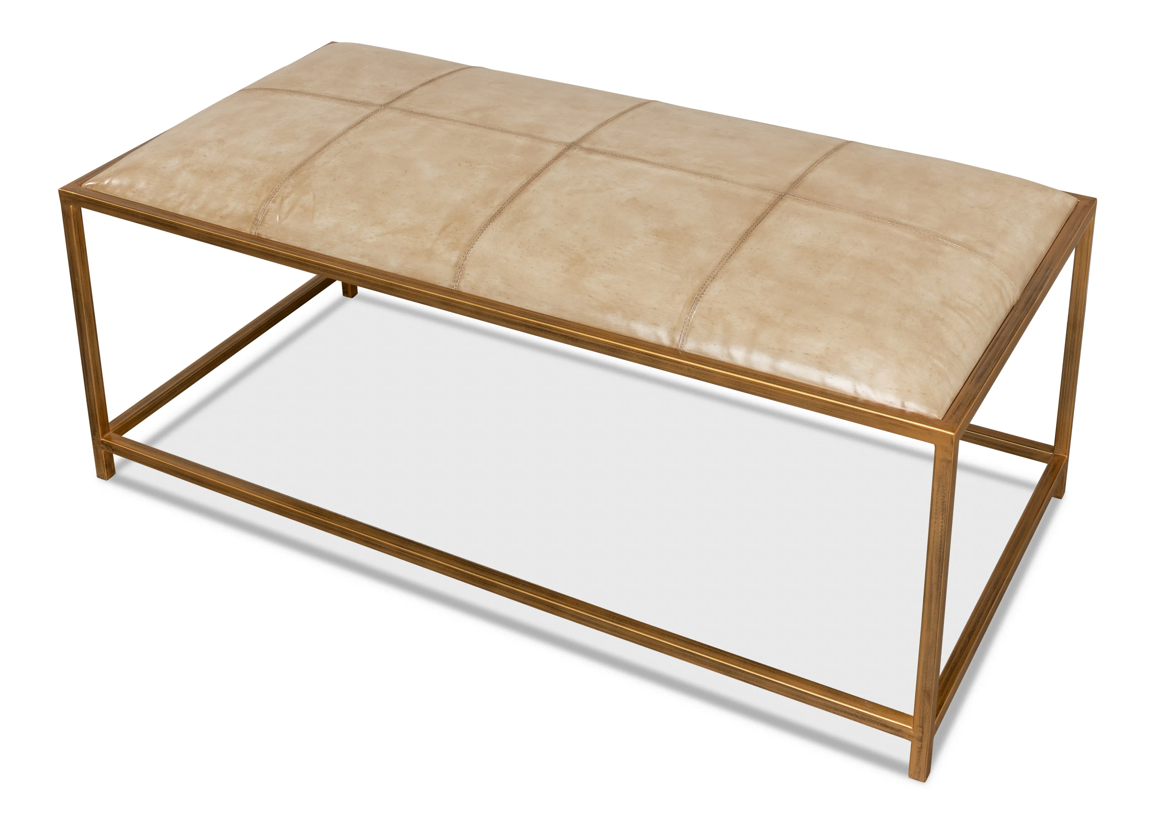 Sarreid - Montvale Coffee Table/Bench - Beige - Contemporary