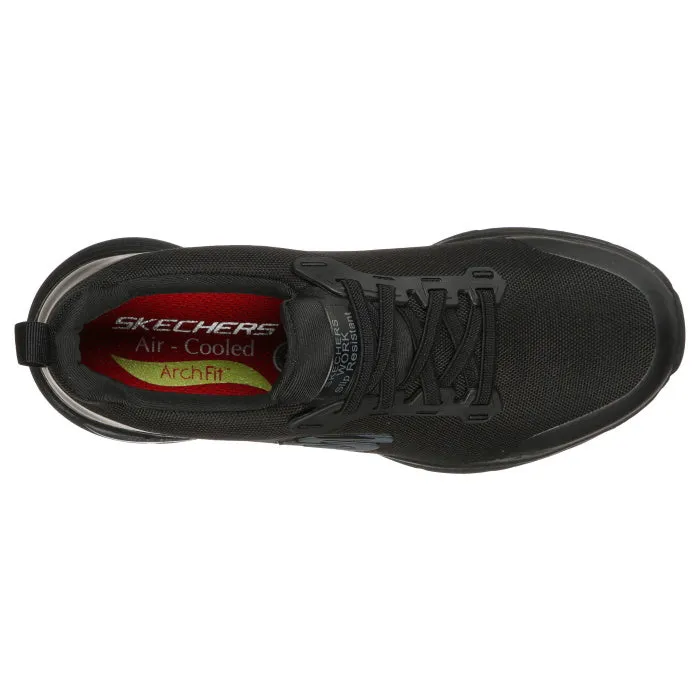 Skechers Arch Fit Slip Resistant Virmical Black Slip On Trainer 108023