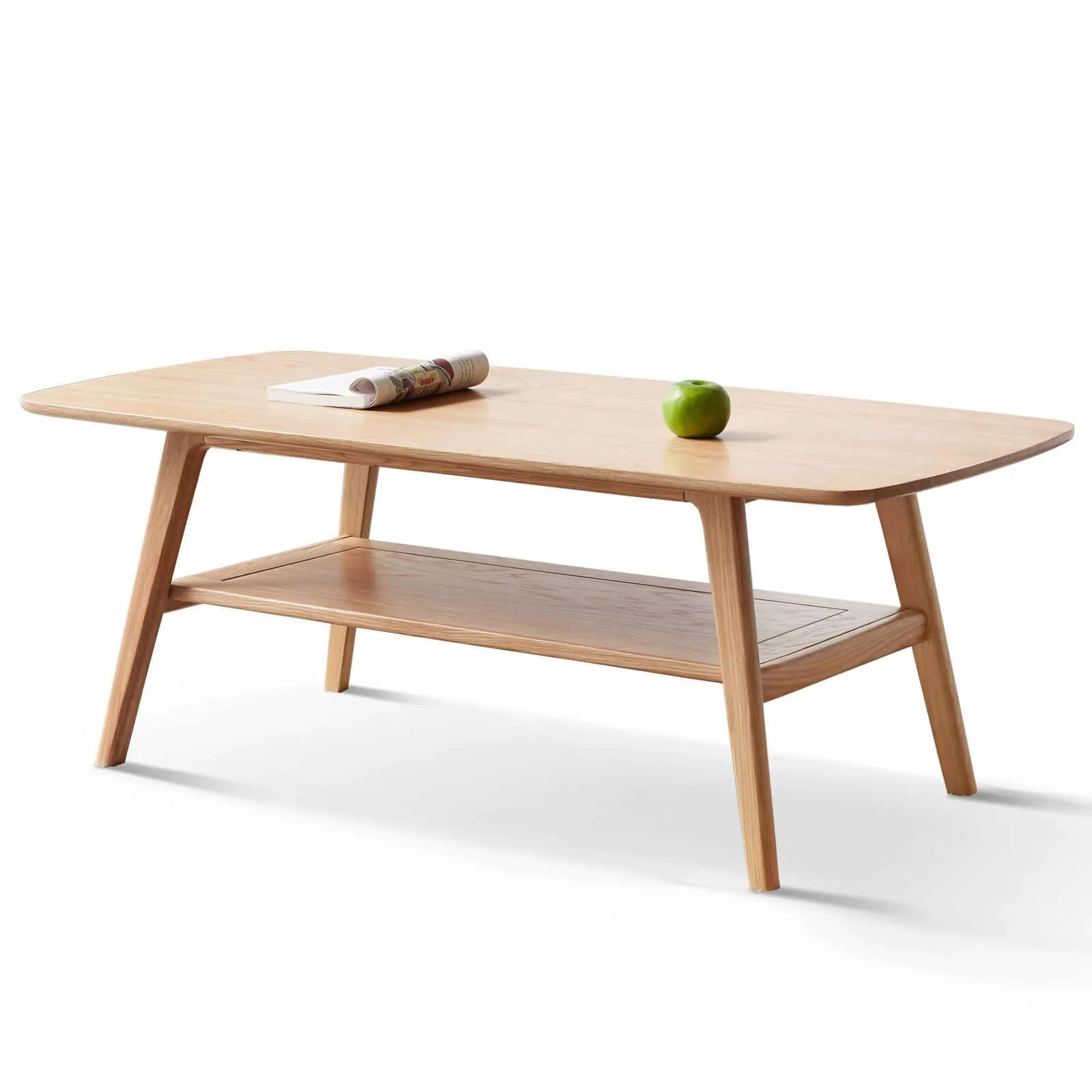 Solid Oak Low Table Natural wood Compact & Durable Desk