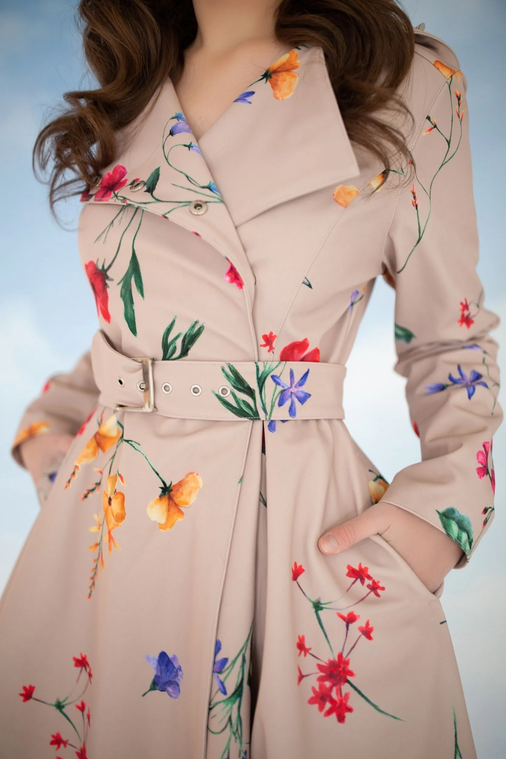 Spring Bloom Raincoat Beige