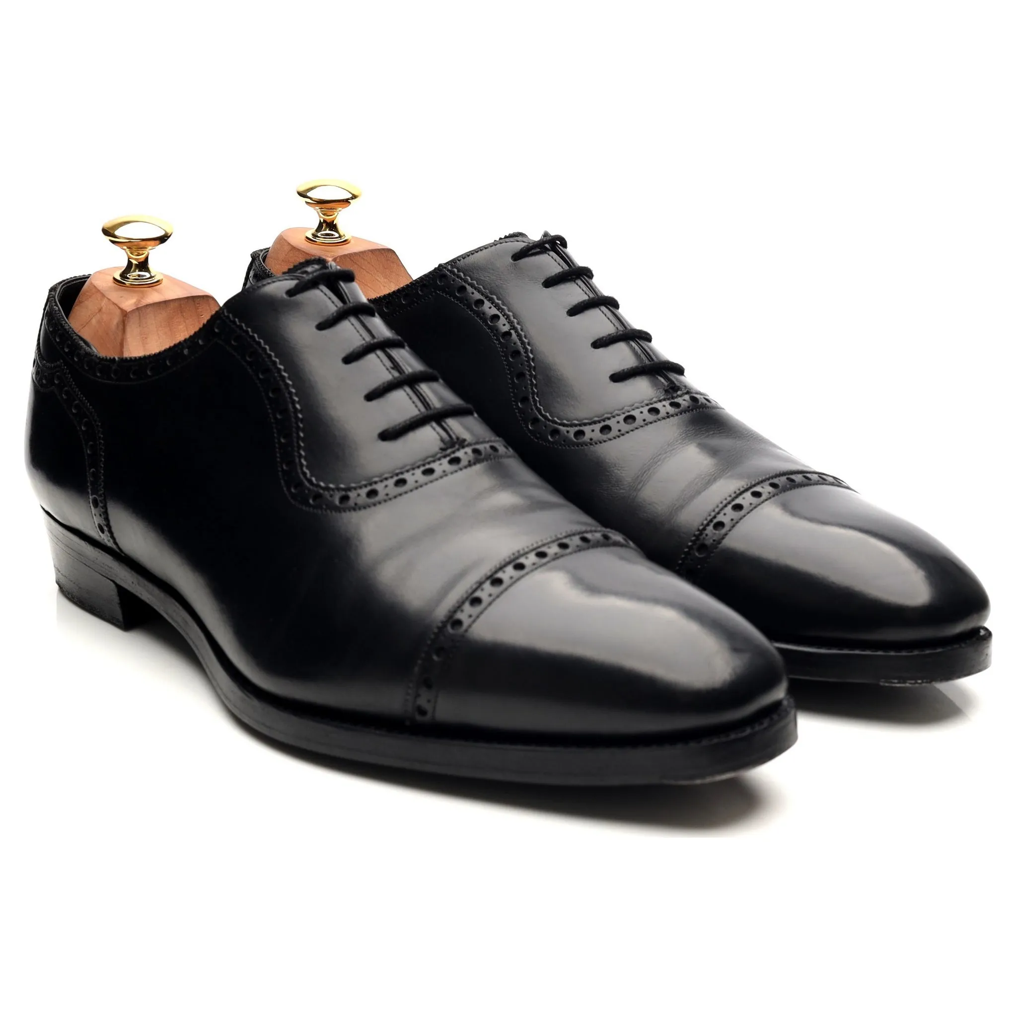 'St. James II' Black Leather Oxford Brogues UK 10 F