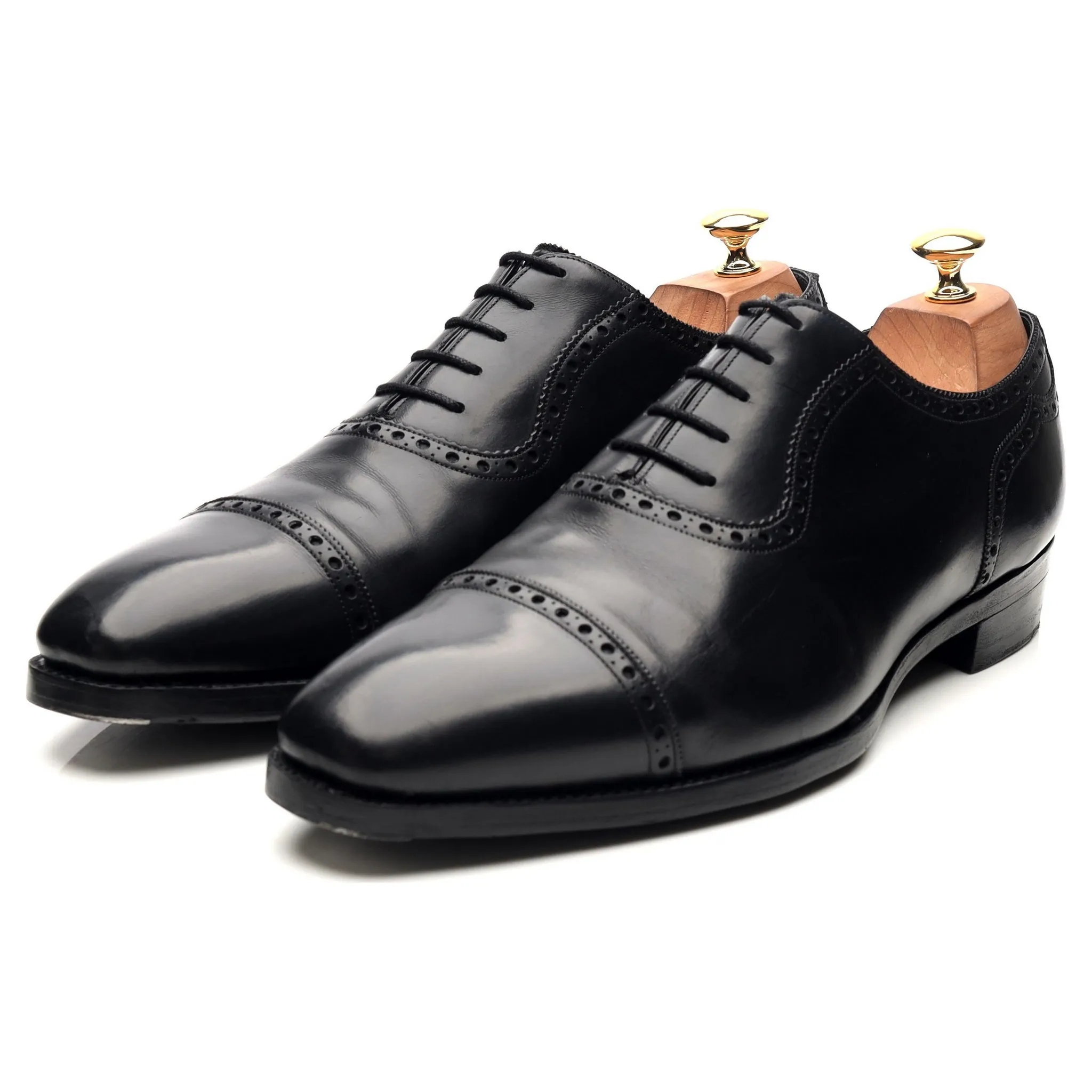 'St. James II' Black Leather Oxford Brogues UK 10 F