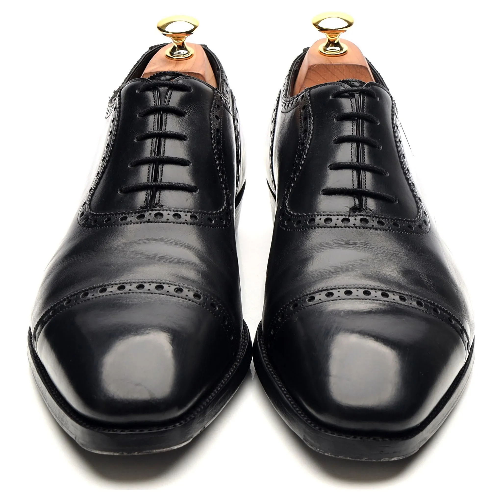 'St. James II' Black Leather Oxford Brogues UK 10 F