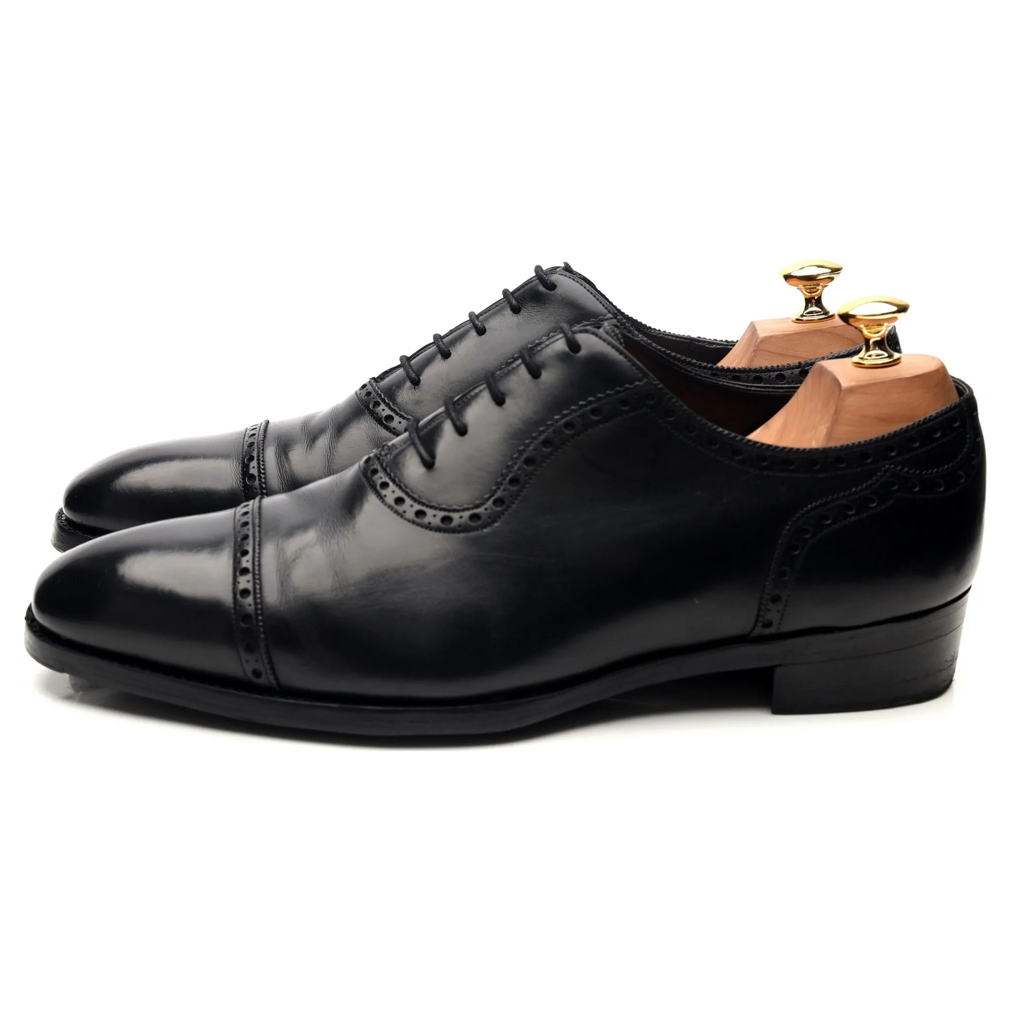 'St. James II' Black Leather Oxford Brogues UK 10 F