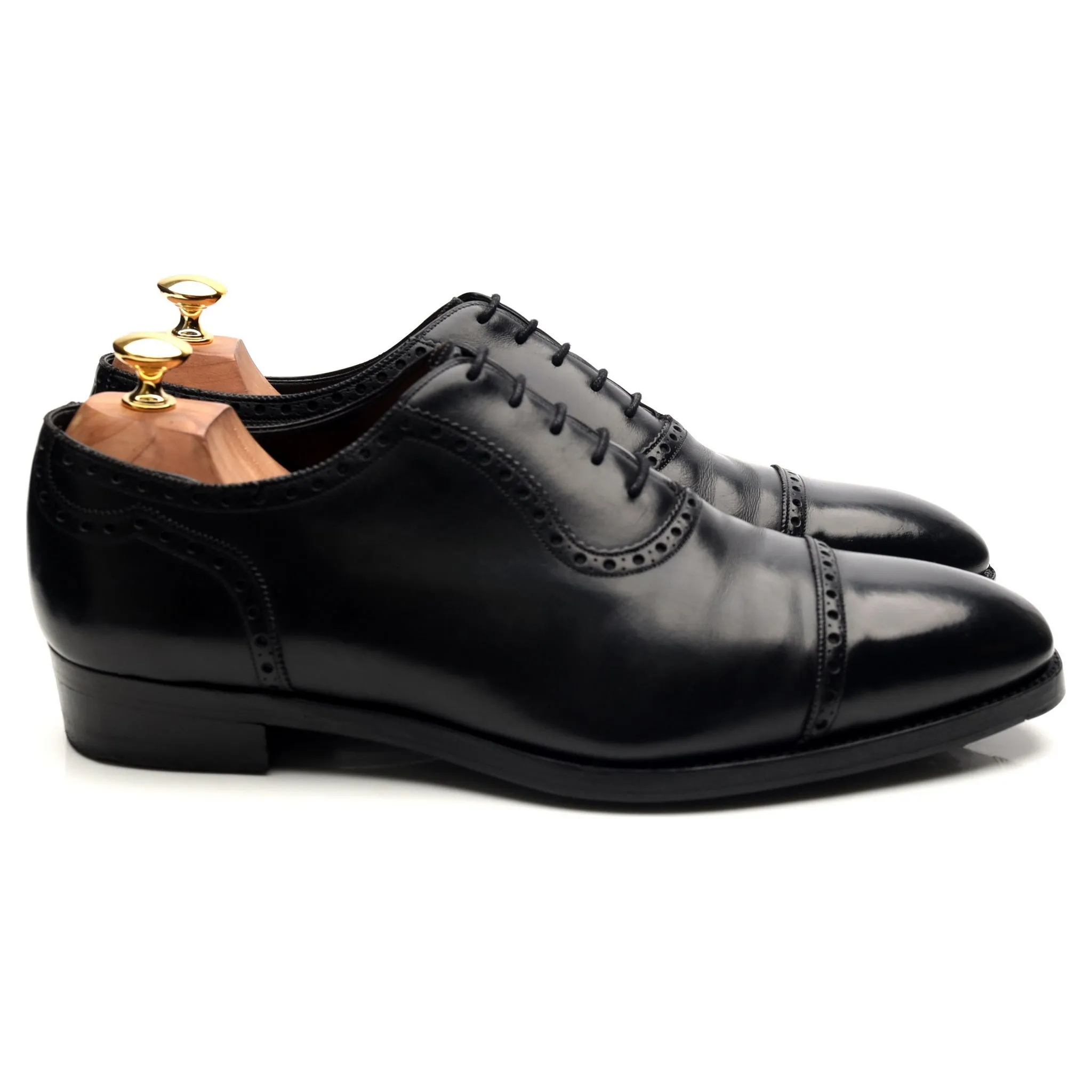 'St. James II' Black Leather Oxford Brogues UK 10 F