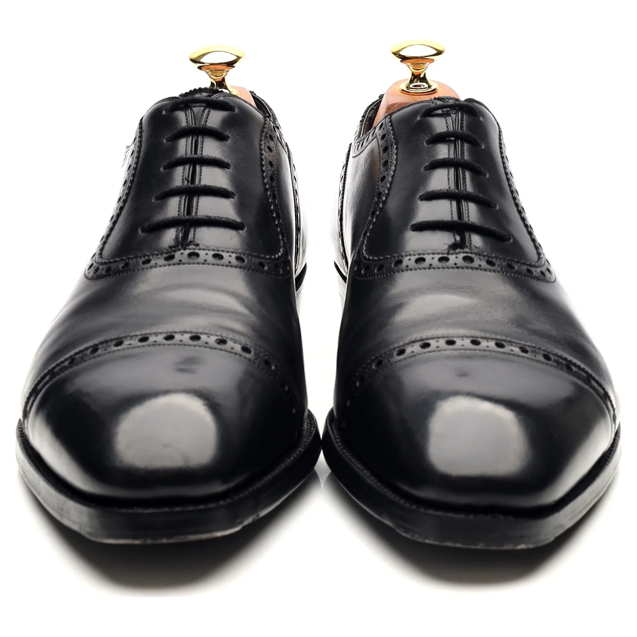 'St. James II' Black Leather Oxford Brogues UK 10 F