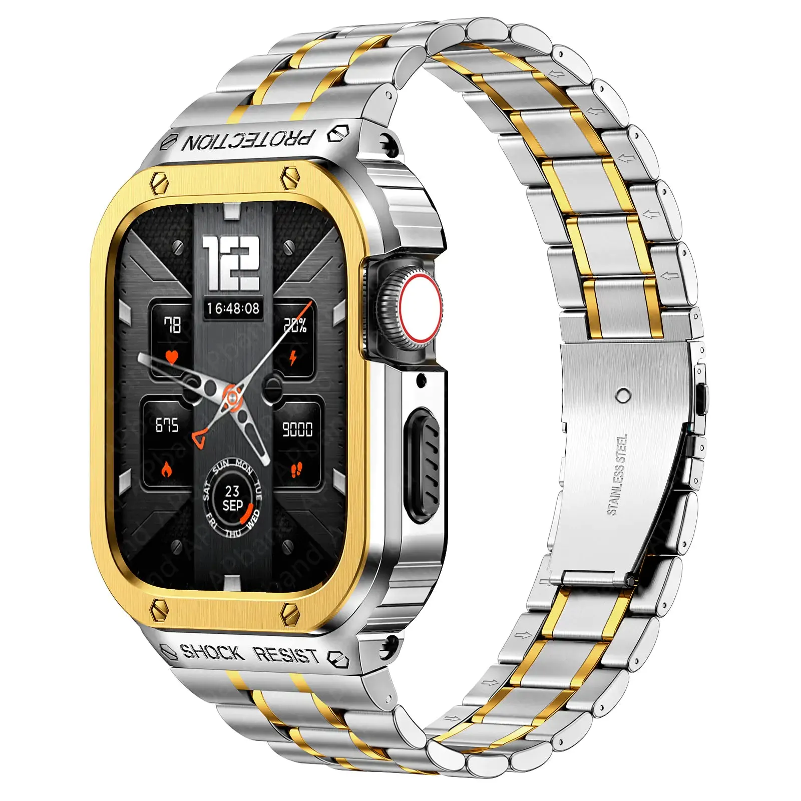 Stainless Steel Strap Case For Apple Watch^