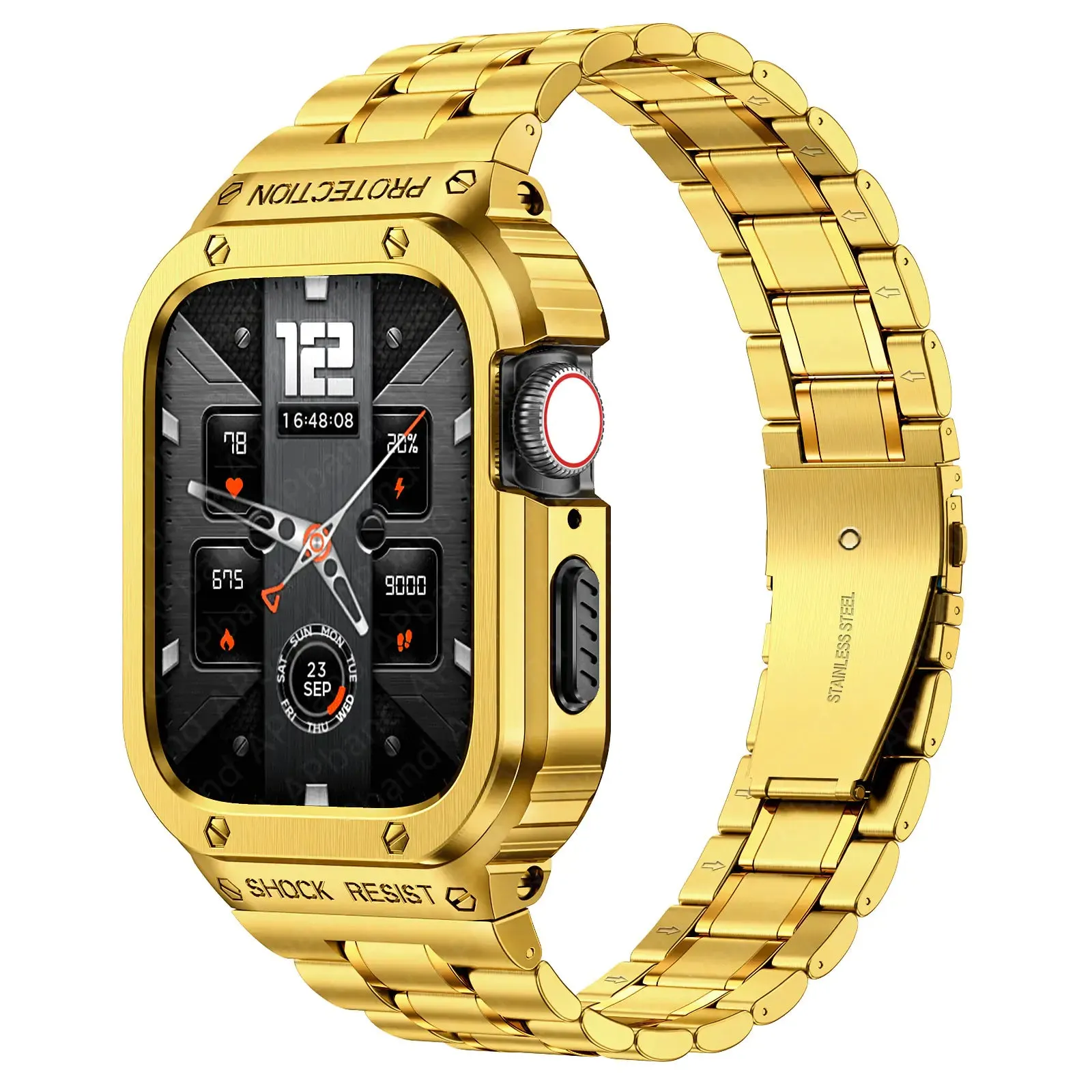 Stainless Steel Strap Case For Apple Watch^