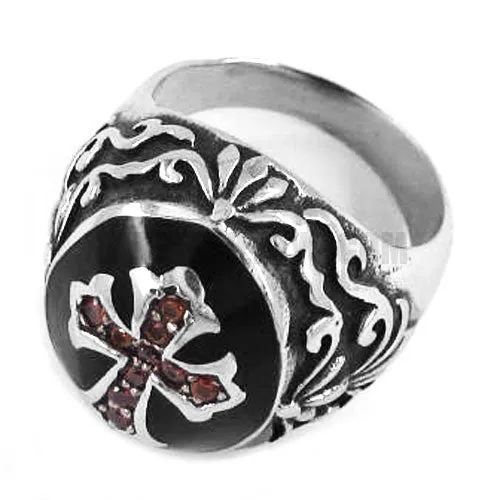 Stainlwss Steel Celtic Cross  Ring