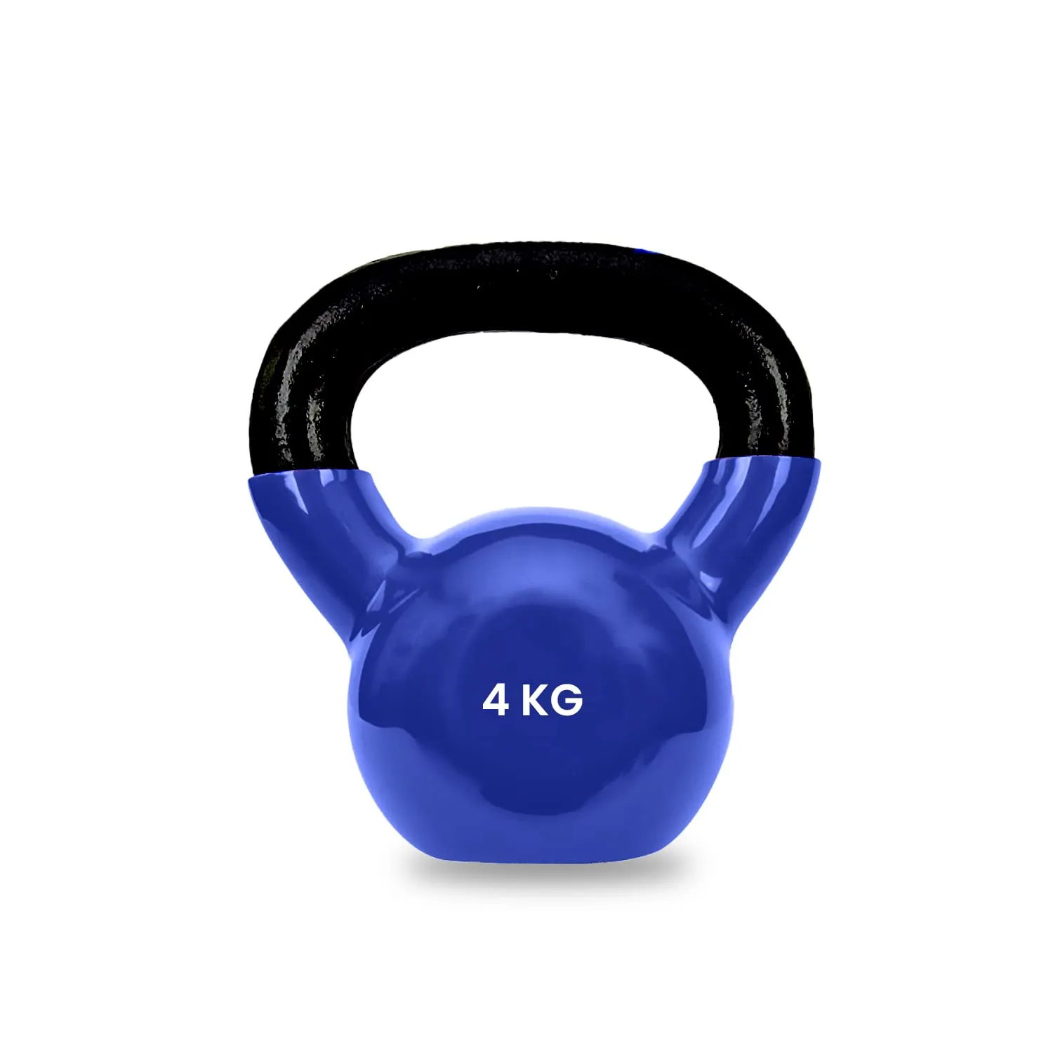 Strauss Premium Vinyl Kettlebell Weight for Men & Women | 12 Kg | Ideal for Home Workout, Yoga, Pilates, Gym Exercises | Non-Slip, Easy to Hold, Scratch Resistant (Blue)