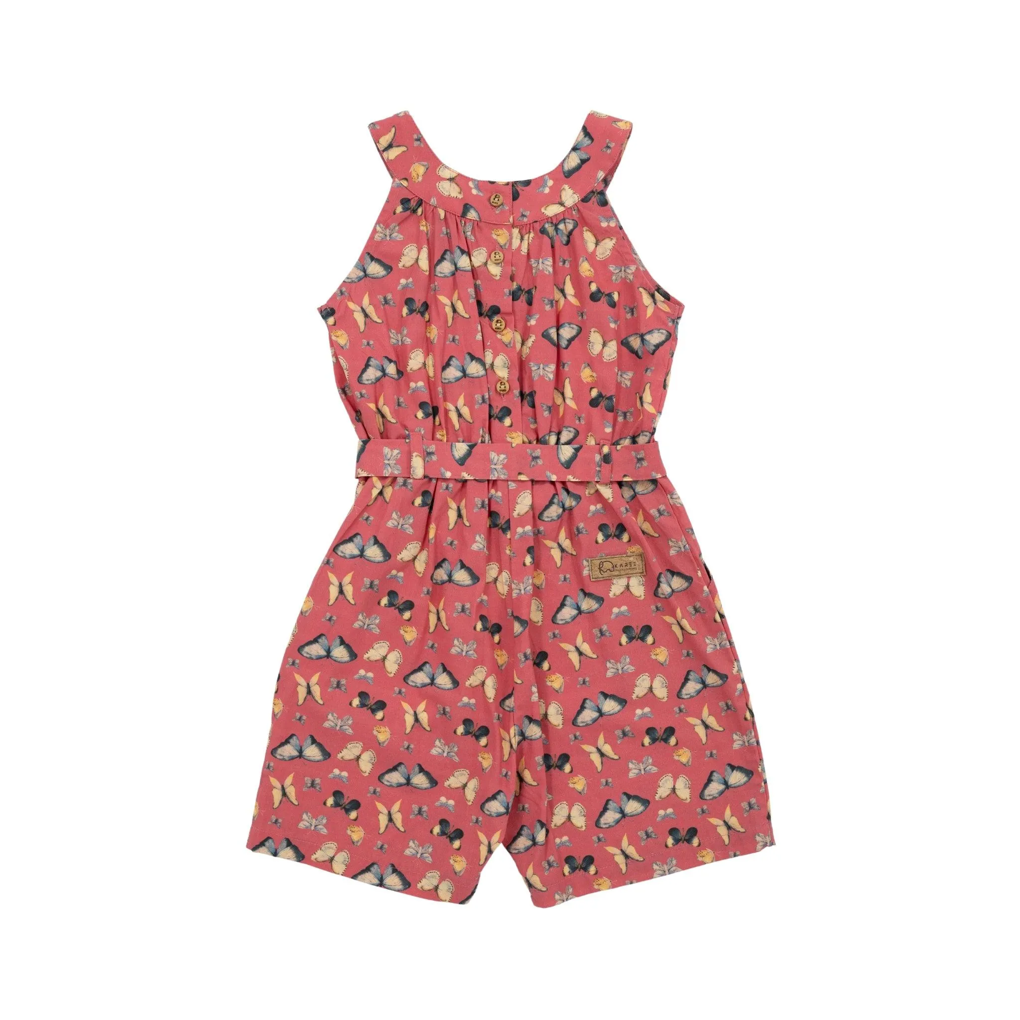 Stylish Romper with Pockets for Girls