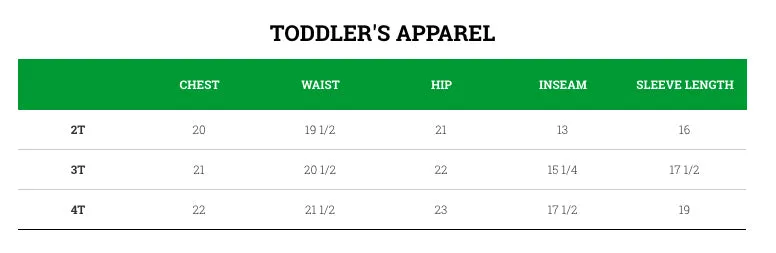 Toddler's All Apparel Package