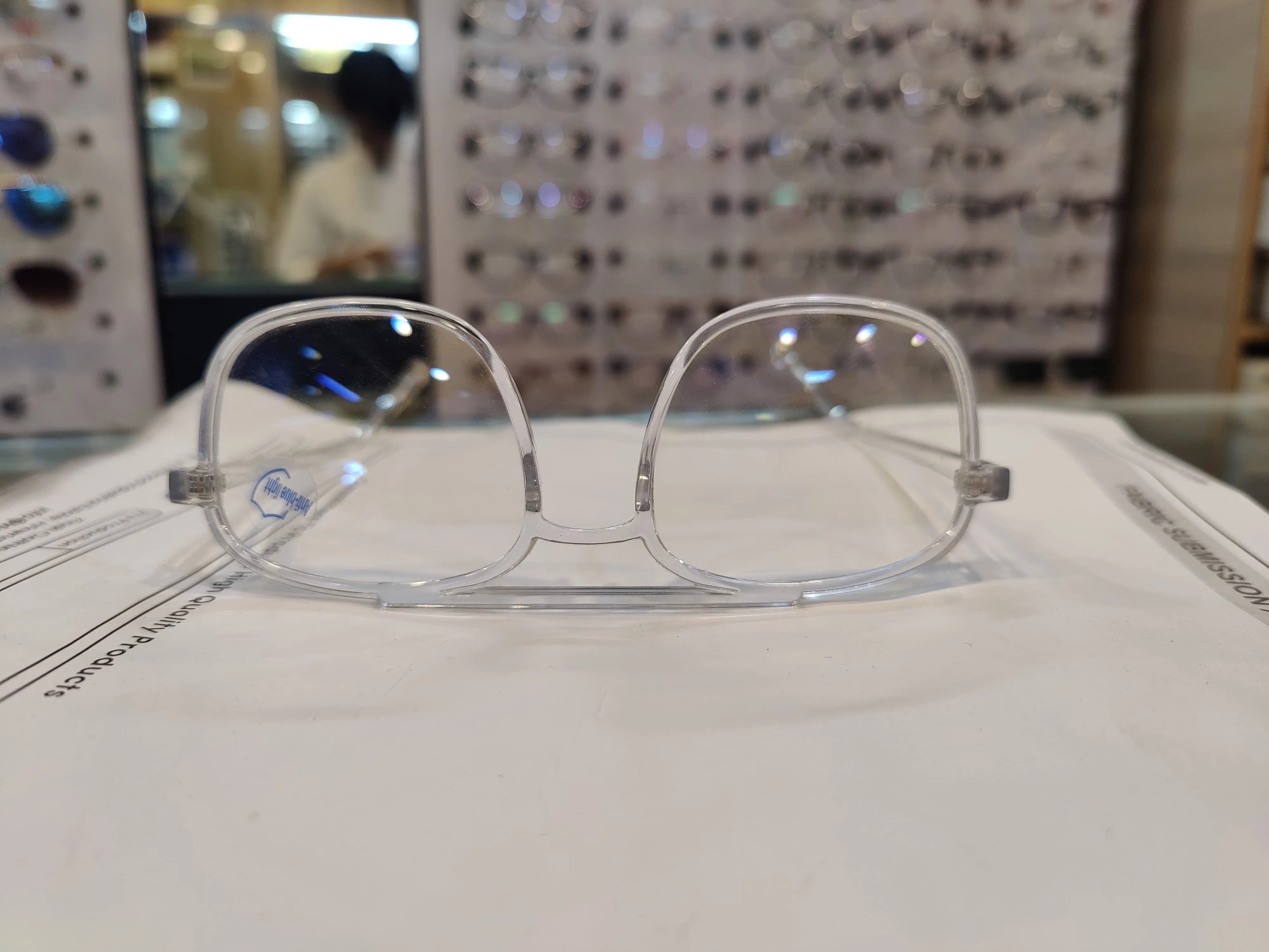 Transparent Plastic Glasses Frame - Lightweight and Durable