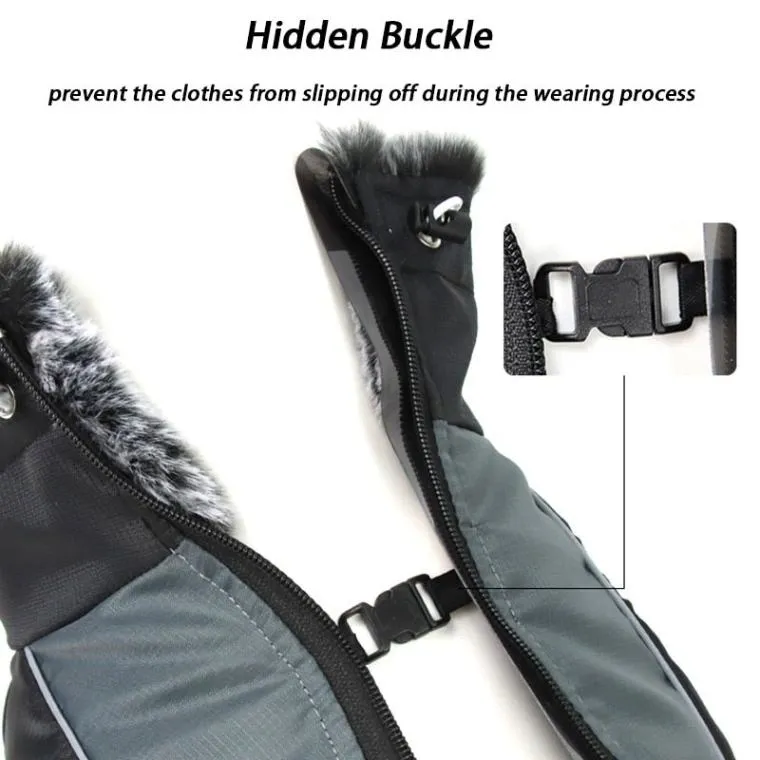 Warm & Waterproof Winter Jacket for Dogs with Built-in Harness