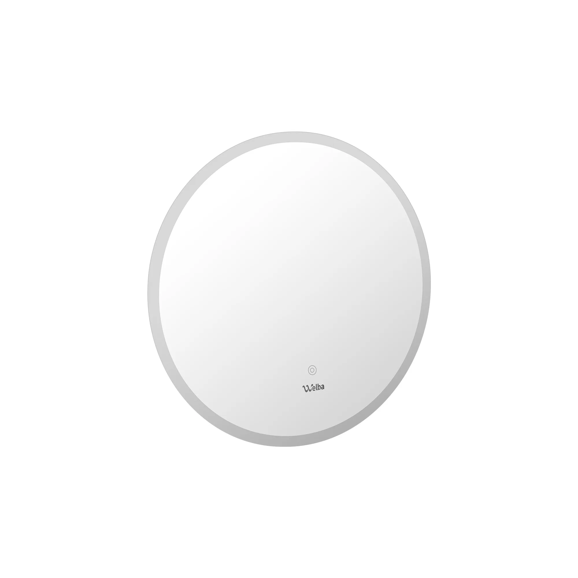 Welba 60cm LED Round Bathroom Mirror Makeup Anti-fog Smart Mirrors Light Decor