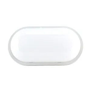 White Oval Waterproof LED Warm White Bulkhead 20 Watts