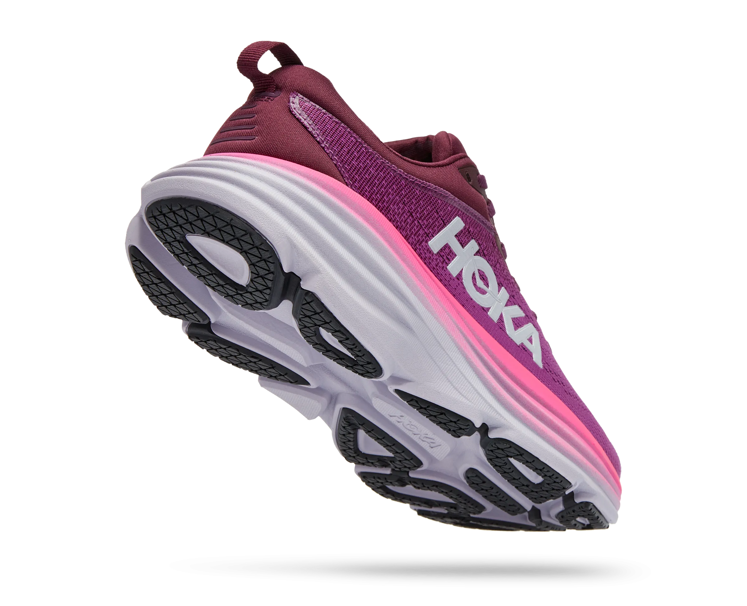 Women's Hoka Bondi 8 Color: Beautyberry / Grape Wine