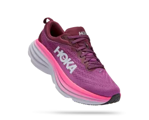 Women's Hoka Bondi 8 Color: Beautyberry / Grape Wine