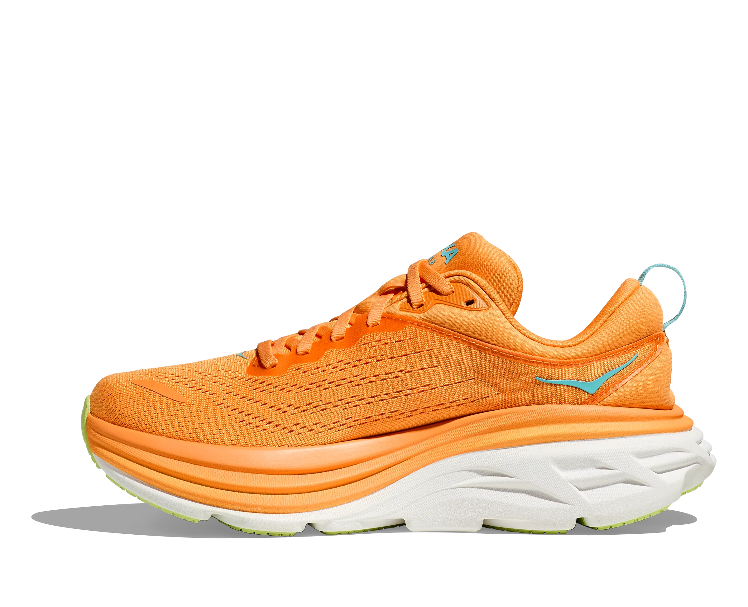 Women's Hoka Bondi 8 Color: Solar Flare / Lettuce