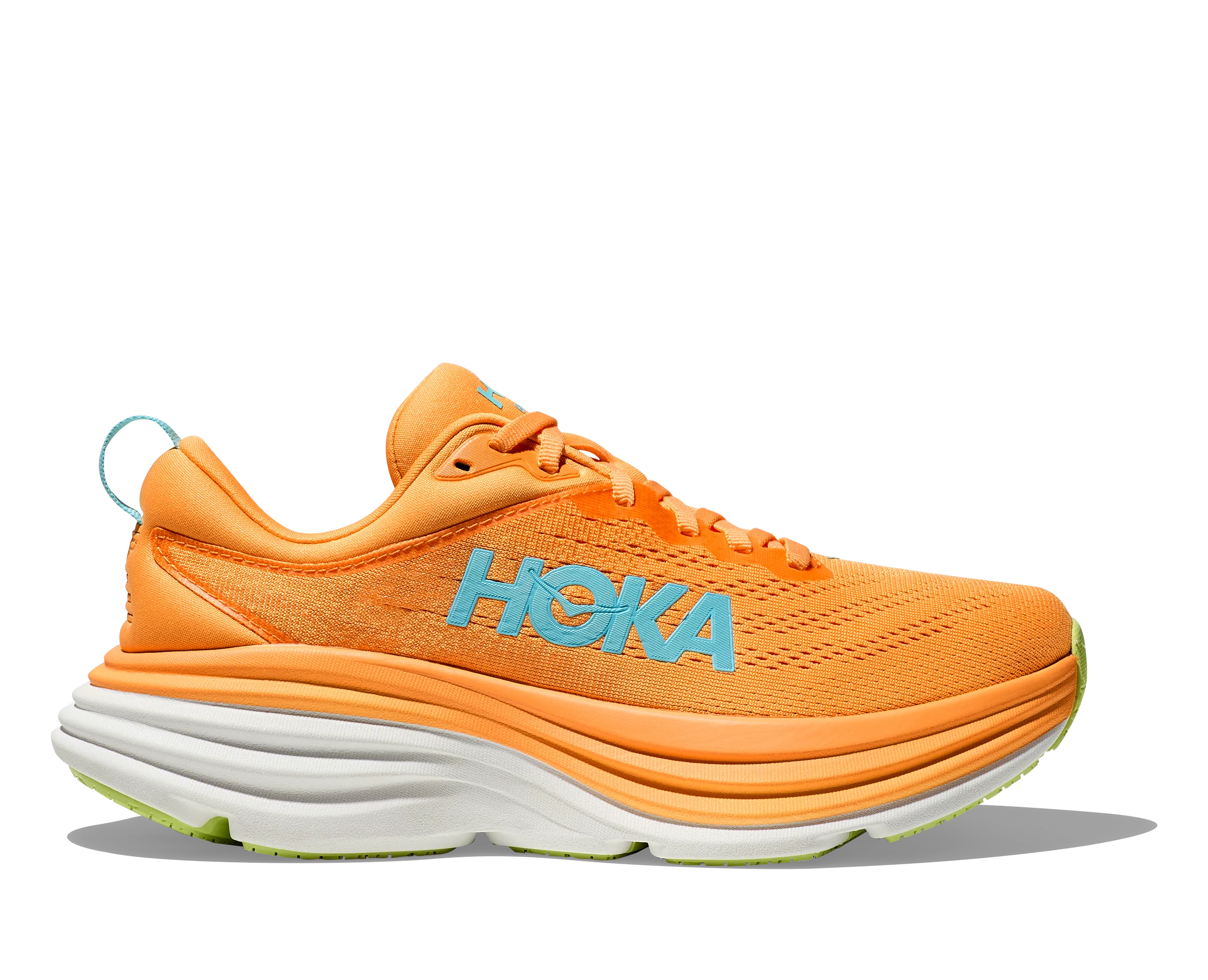 Women's Hoka Bondi 8 Color: Solar Flare / Lettuce