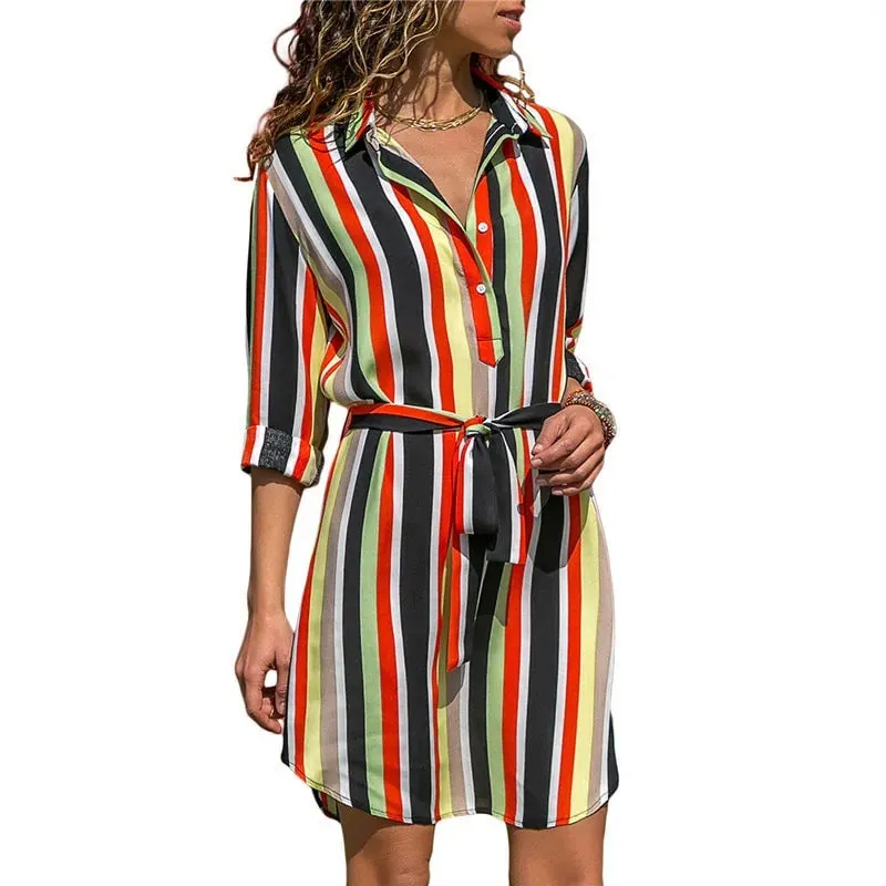 Women's Long Sleeve Shirt Dress