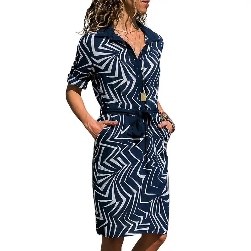 Women's Long Sleeve Shirt Dress