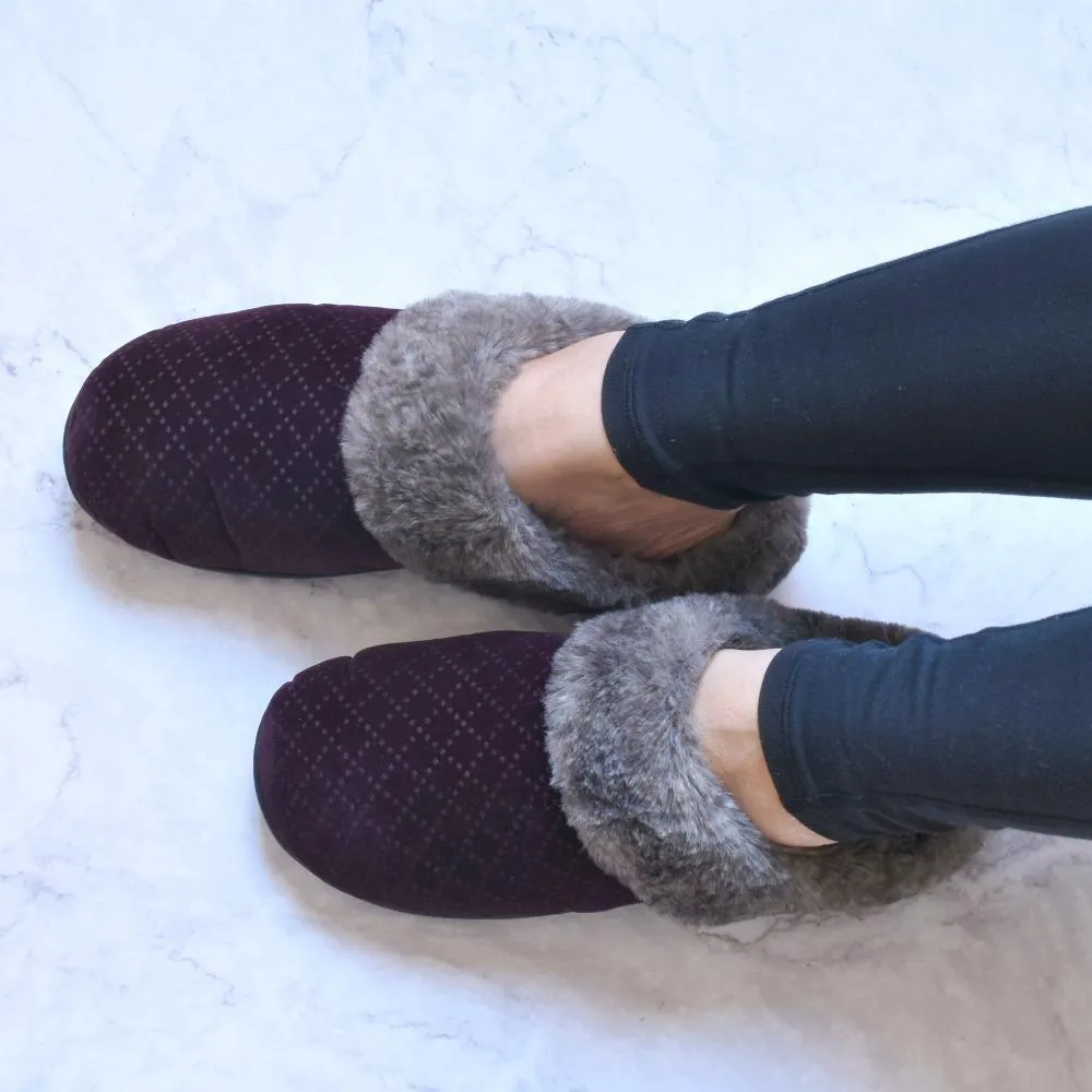 Women’s Velour Sabrine Hoodback Slippers