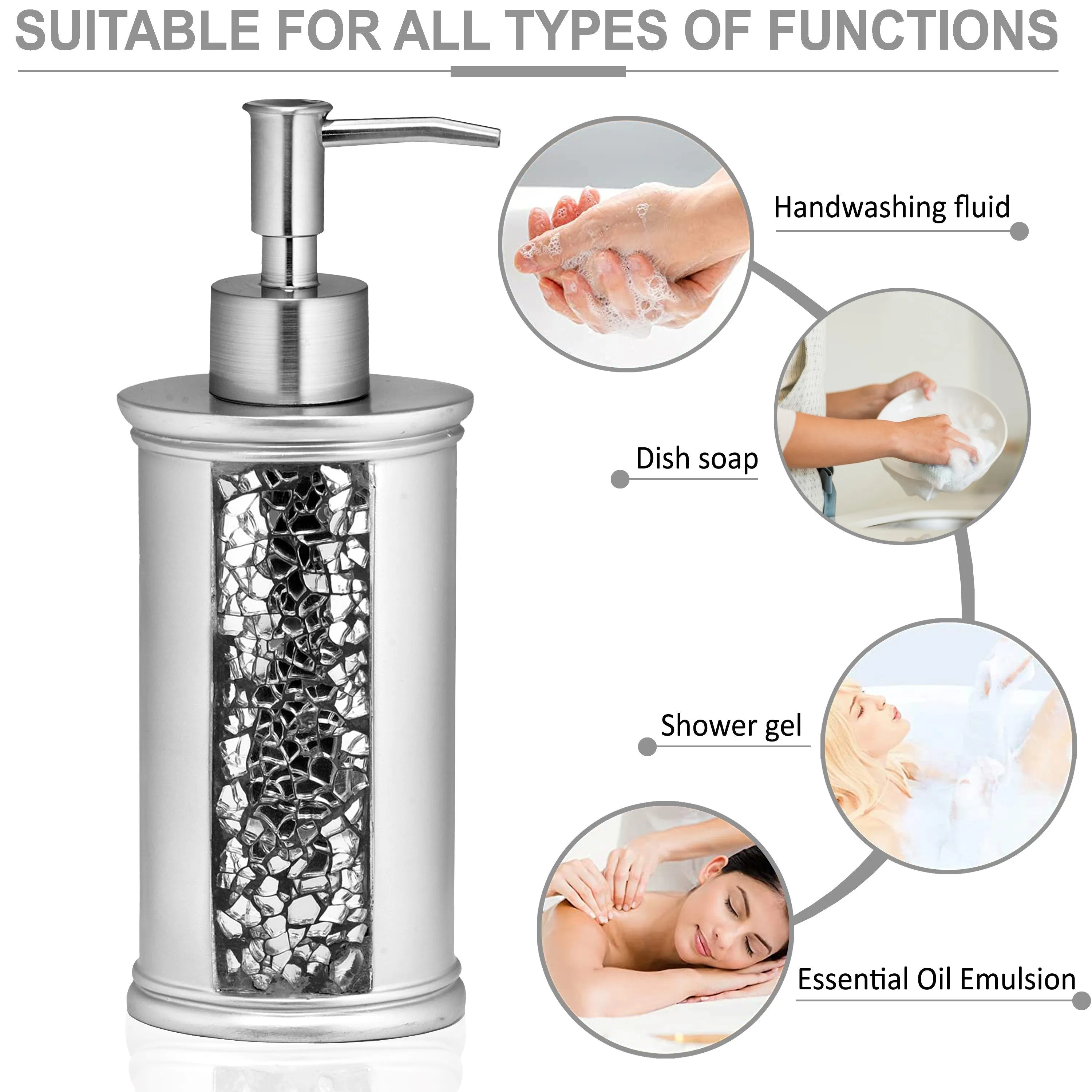 Zahari Home Stylish Soap Dispenser Modern Classic Luxury Decor Animal Print Western Design Lotion Pump