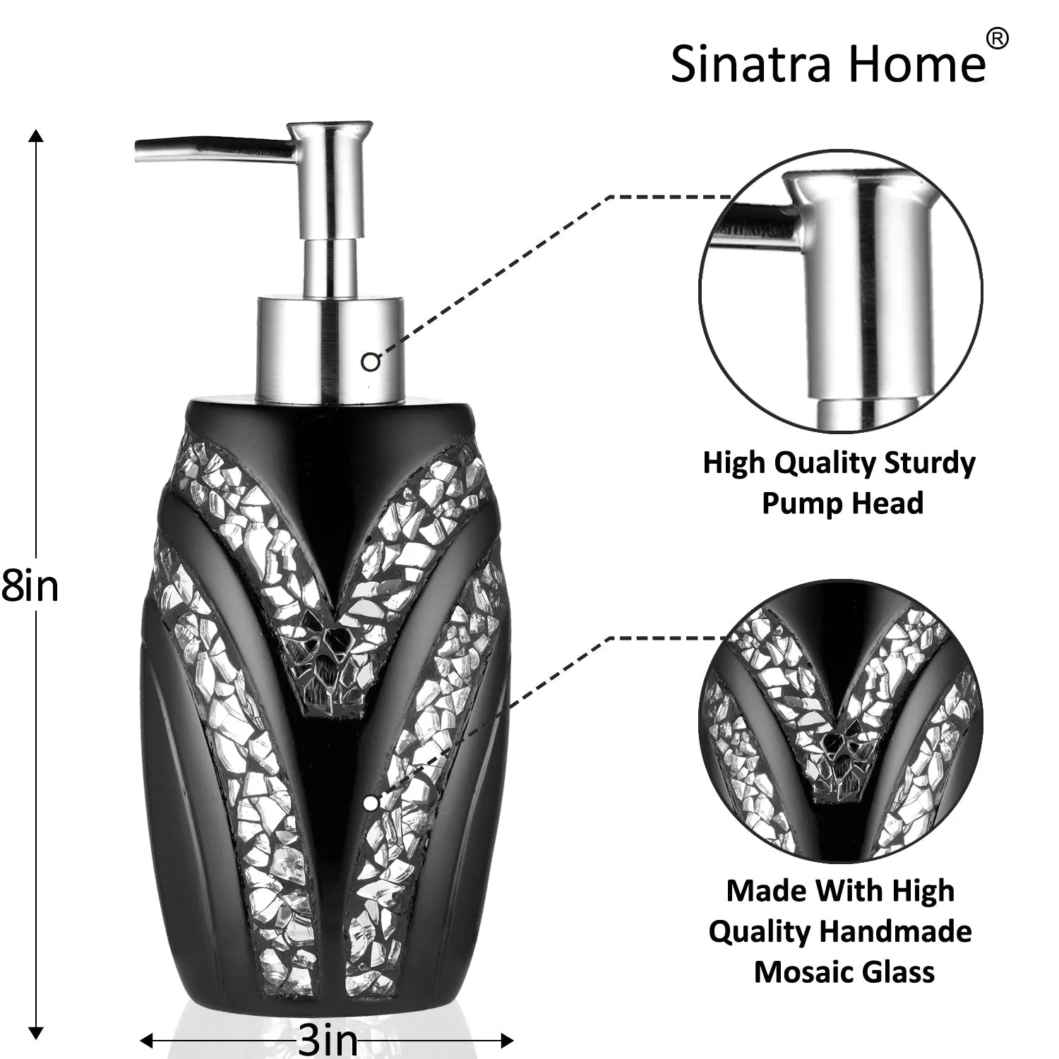 Zahari Home Stylish Soap Dispenser Modern Classic Luxury Decor Animal Print Western Design Lotion Pump